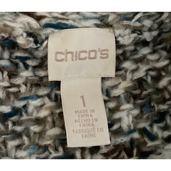 Chico's Size 1 Women's Knit Equivalent Size Medium Sweater Sleeveless Multicolor - Picture 3 of 9